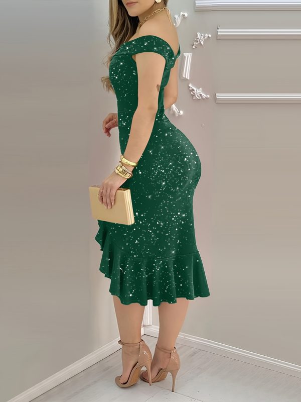 Powdered Lotus Leaf Edge Dress