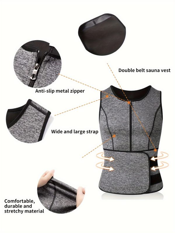 قميص بدون أكمام مضغوط قابل للتعديل للرجال، حذاء رياضي للخصر للرجال