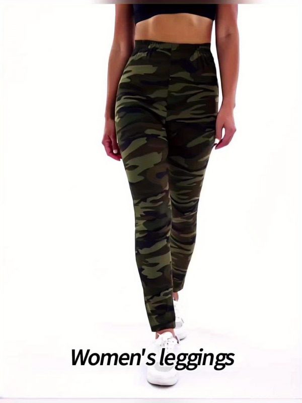 التمويه طماق المرأة عارضة رمادي-أخضر، اقتصاص طول