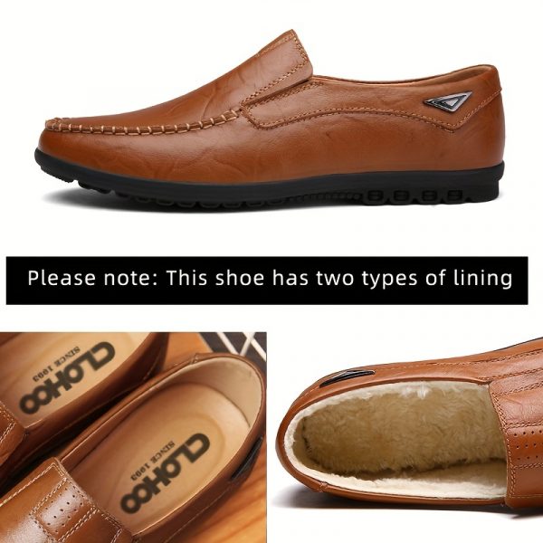 حذاء لوفر رجالي مريح غير قابل للانزلاق من الجلد الصناعي