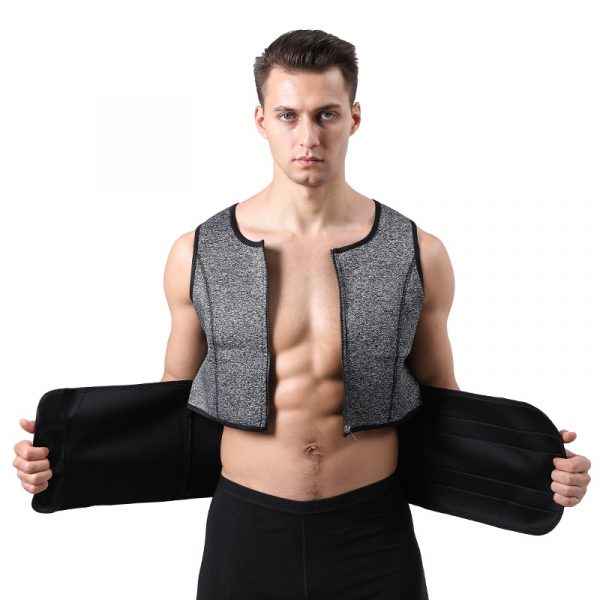 قميص بدون أكمام مضغوط قابل للتعديل للرجال، حذاء رياضي للخصر للرجال