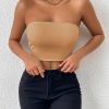 Sexy Bodycon Crop Tube Top, Solid Stretchy Tube Top, Casual Every Day Tops, Women's Clothing