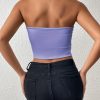Sexy Bodycon Crop Tube Top, Solid Stretchy Tube Top, Casual Every Day Tops, Women's Clothing