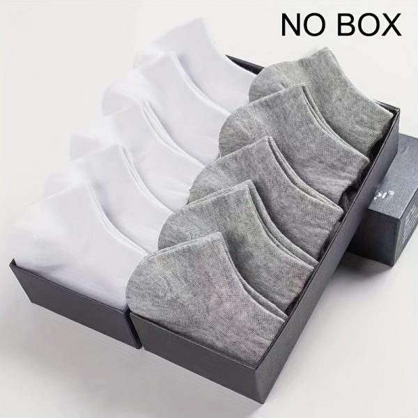 1/5/10/20/30 حزمة من الجوارب القصيرة للربيع والصيف للرجال، ذات قصة منخفضة بلون أسود، أبيض، رمادي، ماصة للرطوبة، قابلة للتنفس، جوارب قارب غير مرئية، مقاومة للعرق