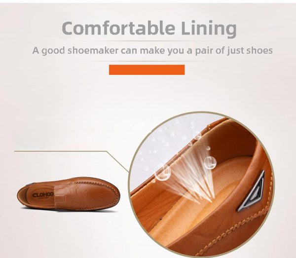 حذاء لوفر رجالي مريح غير قابل للانزلاق من الجلد الصناعي