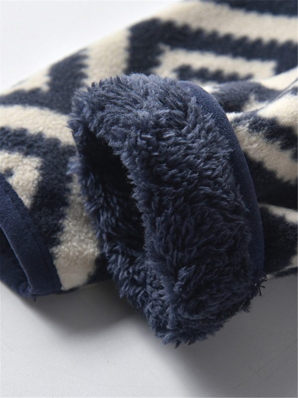 [سترة عتيقة] سترة كلاسيكية منقوشة للأولاد سميكة ودافئة بياقة واقفة وسحاب |عارضة جديدة