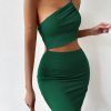 Women's Dresses Solid Sexy Backless One Shoulder Bodycon Dress