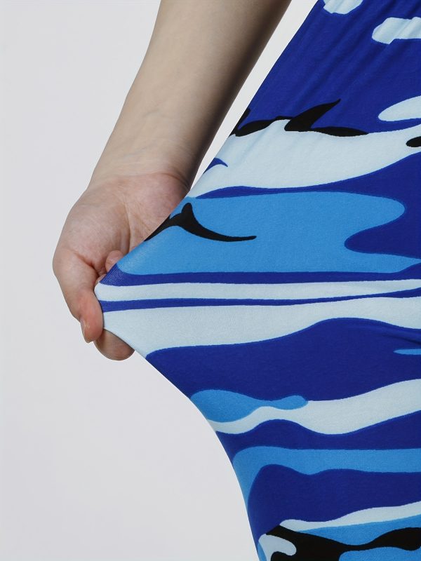 التمويه طماق المرأة عارضة رمادي-أخضر، اقتصاص طول