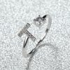 [Silvery Couple Ring] Silvery AZ Letter Ring Initials | Popular Fashion Wedding Love Couple Rings Bridesmaid Gift