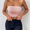 Sexy Bodycon Crop Tube Top, Solid Stretchy Tube Top, Casual Every Day Tops, Women's Clothing