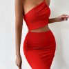 Women's Dresses Solid Sexy Backless One Shoulder Bodycon Dress