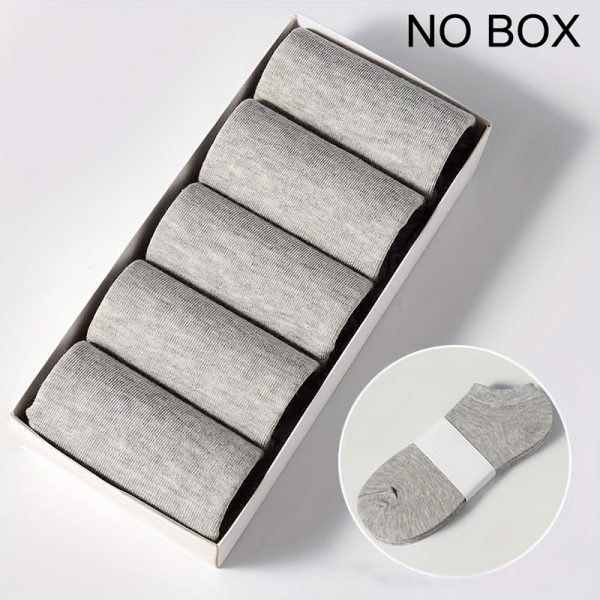 1/5/10/20/30 حزمة من الجوارب القصيرة للربيع والصيف للرجال، ذات قصة منخفضة بلون أسود، أبيض، رمادي، ماصة للرطوبة، قابلة للتنفس، جوارب قارب غير مرئية، مقاومة للعرق