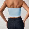 Sexy Bodycon Crop Tube Top, Solid Stretchy Tube Top, Casual Every Day Tops, Women's Clothing