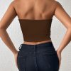 Sexy Bodycon Crop Tube Top, Solid Stretchy Tube Top, Casual Every Day Tops, Women's Clothing