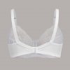 Plus Size Sexy Bra, Women's Plus Comfort Floral Lace Underwire Hook & Eye Soft Bra