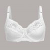 Plus Size Sexy Bra, Women's Plus Comfort Floral Lace Underwire Hook & Eye Soft Bra