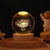 1pc USB Cable 3D Moon/Sky Crystal Ball, Wooden Base Crystal Ball, Creative Crystal Ball Night Lamp, Desktop Decor, Christmas Gift
