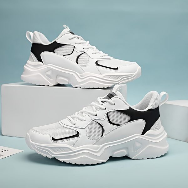 أحذية رياضية عصرية للرجال - أحذية رياضية كاجوال للأب، شبكة مسامية لزيادة الطول،