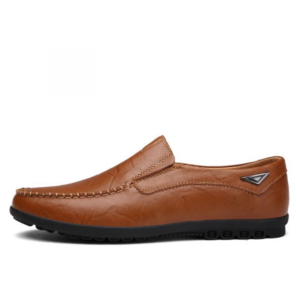 حذاء لوفر رجالي مريح غير قابل للانزلاق من الجلد الصناعي