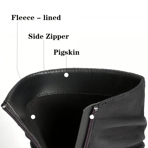 بوت طويل للركبة نسائي لخريف وشتاء 2025، طراز جديد للنساء