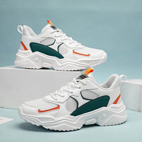 أحذية رياضية عصرية للرجال - أحذية رياضية كاجوال للأب، شبكة مسامية لزيادة الطول،