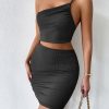 Women's Dresses Solid Sexy Backless One Shoulder Bodycon Dress