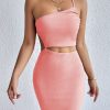 Women's Dresses Solid Sexy Backless One Shoulder Bodycon Dress
