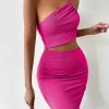 Women's Dresses Solid Sexy Backless One Shoulder Bodycon Dress