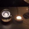 1pc USB Cable 3D Moon/Sky Crystal Ball, Wooden Base Crystal Ball, Creative Crystal Ball Night Lamp, Desktop Decor, Christmas Gift