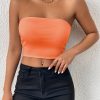Sexy Bodycon Crop Tube Top, Solid Stretchy Tube Top, Casual Every Day Tops, Women's Clothing