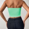Sexy Bodycon Crop Tube Top, Solid Stretchy Tube Top, Casual Every Day Tops, Women's Clothing