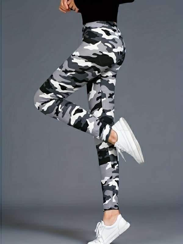 التمويه طماق المرأة عارضة رمادي-أخضر، اقتصاص طول