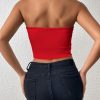 Sexy Bodycon Crop Tube Top, Solid Stretchy Tube Top, Casual Every Day Tops, Women's Clothing