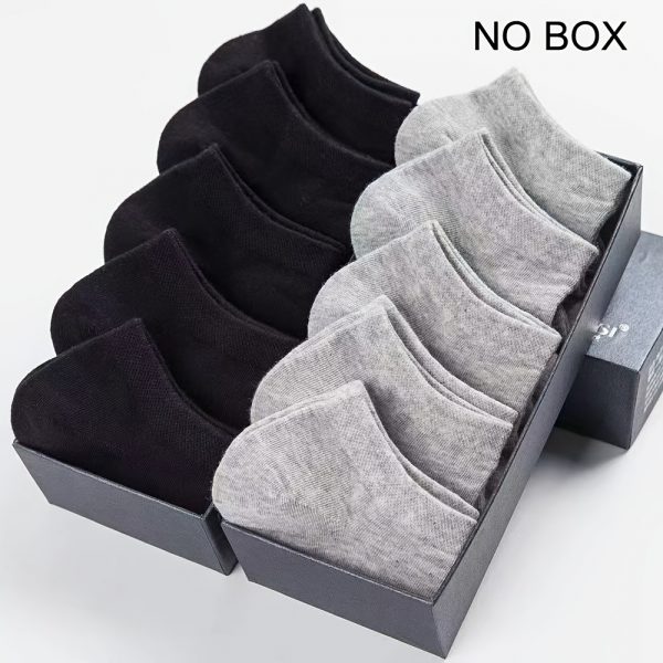 1/5/10/20/30 حزمة من الجوارب القصيرة للربيع والصيف للرجال، ذات قصة منخفضة بلون أسود، أبيض، رمادي، ماصة للرطوبة، قابلة للتنفس، جوارب قارب غير مرئية، مقاومة للعرق