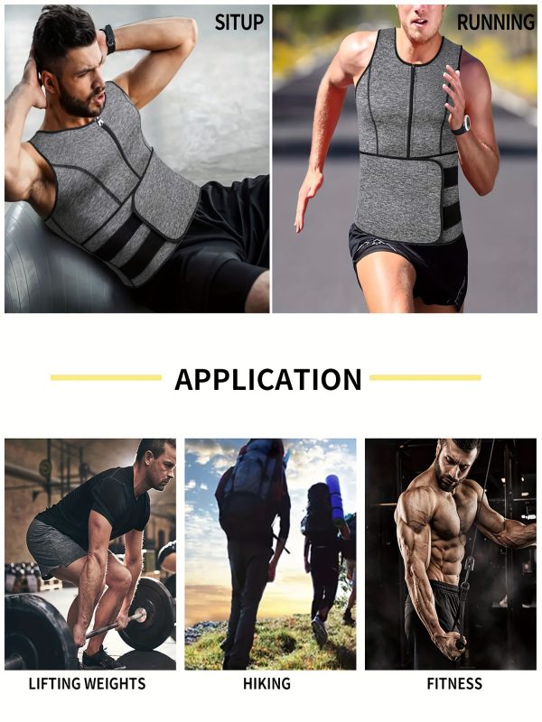 قميص بدون أكمام مضغوط قابل للتعديل للرجال، حذاء رياضي للخصر للرجال