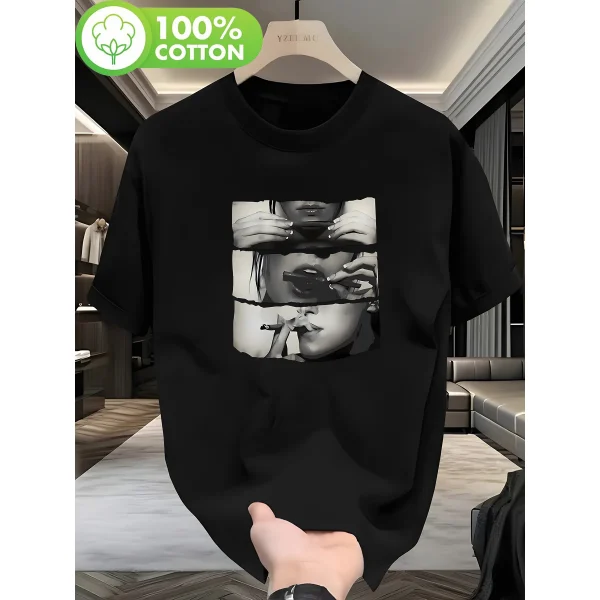 Men's Leisure T-Shirt & for Polo for Spring/Summer One-Color Standard Printed Made in China