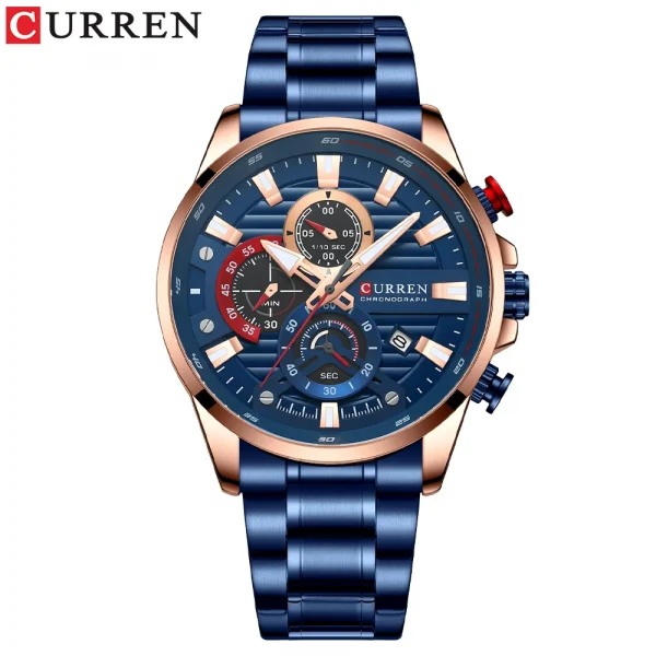 CURREN 8415 Top Brand Business Quartz Watches Male Clock Sport Chronograph Fashion Casual Men Wrist Watches for Mens Boy Reloj
