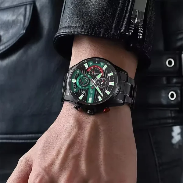 CURREN 8415 Top Brand Business Quartz Watches Male Clock Sport Chronograph Fashion Casual Men Wrist Watches for Mens Boy Reloj