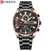 CURREN 8415 Top Brand Business Quartz Watches Male Clock Sport Chronograph Fashion Casual Men Wrist Watches for Mens Boy Reloj