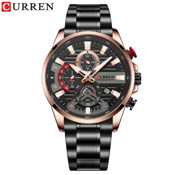 CURREN 8415 Top Brand Business Quartz Watches Male Clock Sport Chronograph Fashion Casual Men Wrist Watches for Mens Boy Reloj
