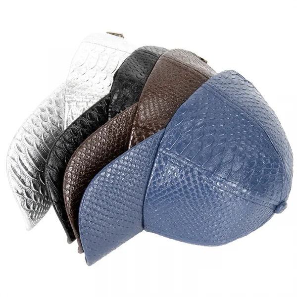 الرجال النساء رواية التمساح نمط بولي Leather الجلود الشرير ظلة قبعة بيسبول الربيع الرياضة واقية من الشمس الهيب هوب الرقص قابل للتعديل قبعة U13