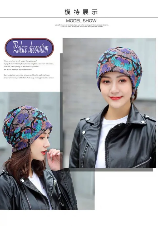 2020 العلامة التجارية النساء بيني قبعات الربيع الشتاء القطن قبعة قبعة أنيقة على الموضة الهيب هوب قبعة وشاح Chapeu Feminino قبعة 4 طريقة لارتداء بونيه