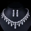 2022 Deluxe Water Drop Necklace Set Exquisite AAA Zircon High-End Jewelry Gifts for Party Banquet Dress Accessory