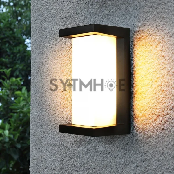 2 Pcs 24W Modern Outdoor Wall Lamp 3000K 4500K 6500K Changeable Corrosion-resistant Front Door Balcony Exterior Coach Lights