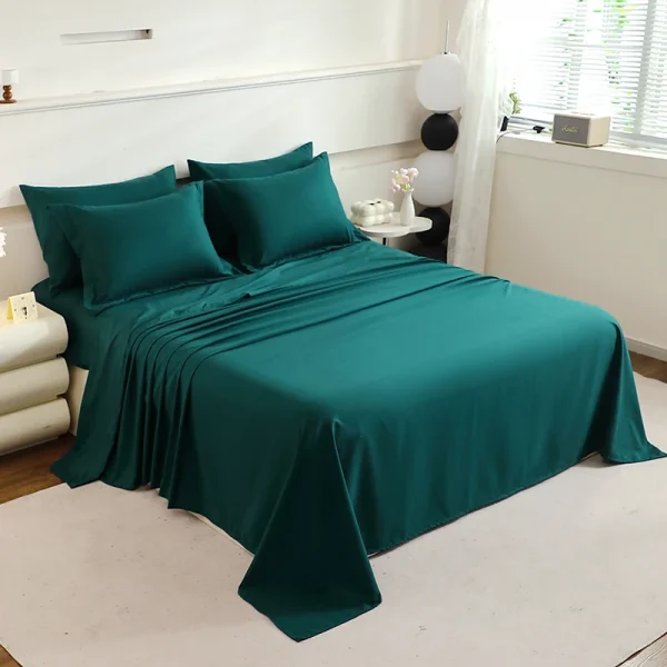 طقم غطاء واقي للمرتبة مكون من 7 قطع، لحاف وأغطية وسائد، طقم ملاءة مسطحة، مفروشات فاخرة للراحة والاسترخاء