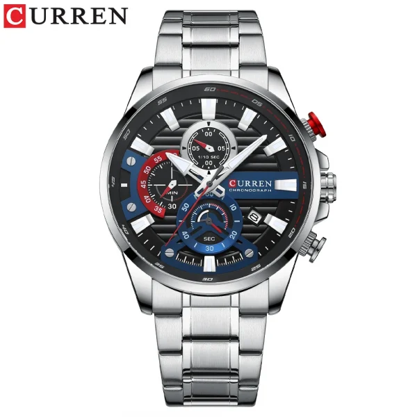 CURREN 8415 Top Brand Business Quartz Watches Male Clock Sport Chronograph Fashion Casual Men Wrist Watches for Mens Boy Reloj