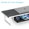 Carbon Steel Dual Monitor Stand,Monitor Stand Riser 31.5" 2-Tier Riser with Pull-out Tray & Phone Holder for Office Desk