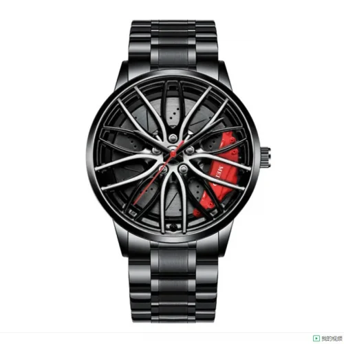 Foreign Trade New Trend Full Automatic Quartz Movement Stainless Steel Band Men's Watch Wheel Non-Mechanical Fashionable