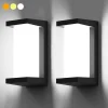 2 Pcs 24W Modern Outdoor Wall Lamp 3000K 4500K 6500K Changeable Corrosion-resistant Front Door Balcony Exterior Coach Lights