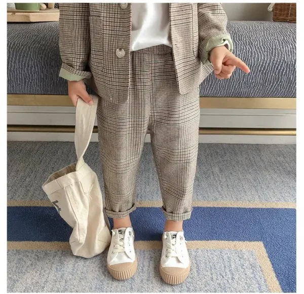 بدلة فتيان للأطفال للربيع والخريف، بدلة أطفال، ملابس 2025 الجديدة للأطفال، قمصان وبناطيل كاجوال، طقم من قطعتين للملابس الرسمية